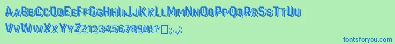 Vandervon Font – Blue Fonts on Green Background