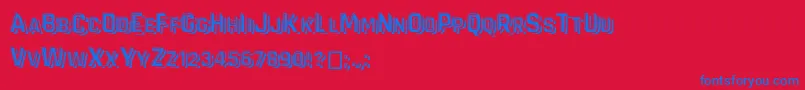 Шрифт Vandervon – синие шрифты на красном фоне