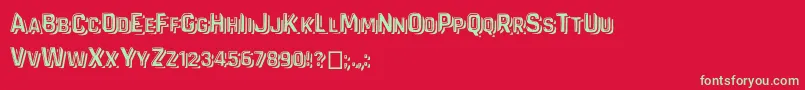 Vandervon Font – Green Fonts on Red Background