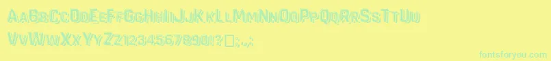 Vandervon Font – Green Fonts on Yellow Background