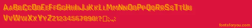 Vandervon Font – Orange Fonts on Red Background