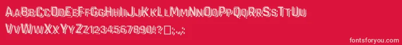 Vandervon Font – Pink Fonts on Red Background