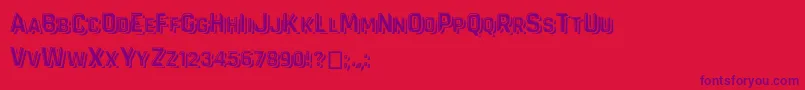 Vandervon Font – Purple Fonts on Red Background