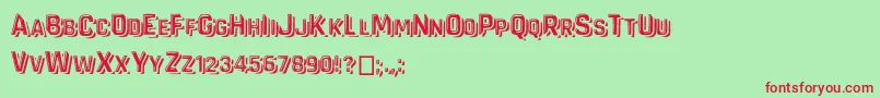 Vandervon Font – Red Fonts on Green Background