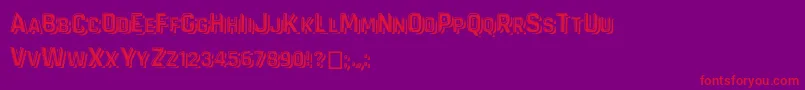 フォントVandervon – 紫の背景に赤い文字