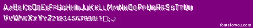 Vandervon-Schriftart – Weiße Schriften auf violettem Hintergrund