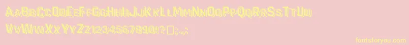 Vandervon Font – Yellow Fonts on Pink Background
