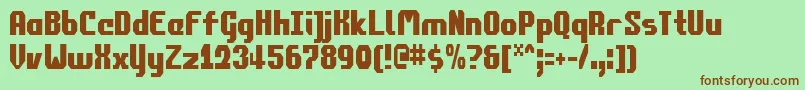 CommonwealthCondensed Font – Brown Fonts on Green Background