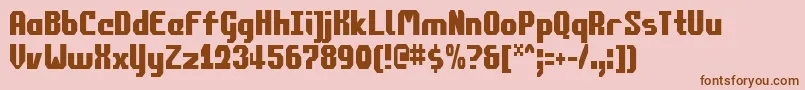 CommonwealthCondensed Font – Brown Fonts on Pink Background