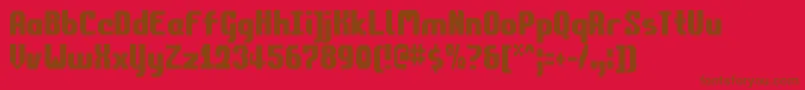 CommonwealthCondensed Font – Brown Fonts on Red Background
