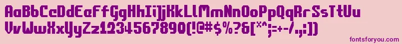 CommonwealthCondensed Font – Purple Fonts on Pink Background