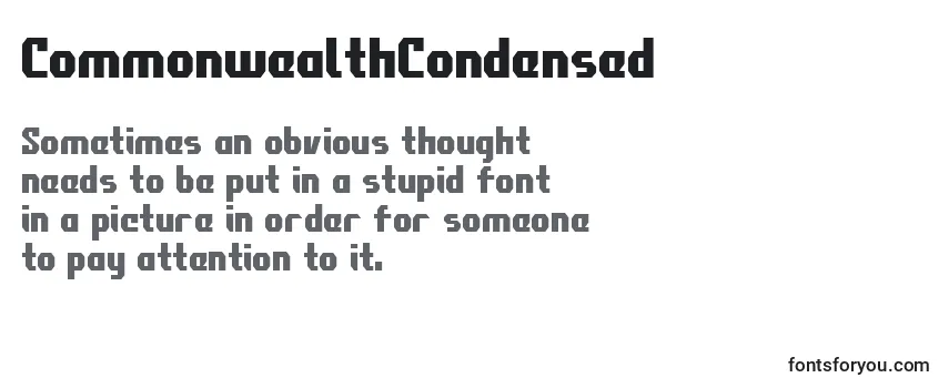 CommonwealthCondensed Font