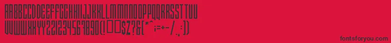fuente X Rayted – Fuentes Negras Sobre Fondo Rojo