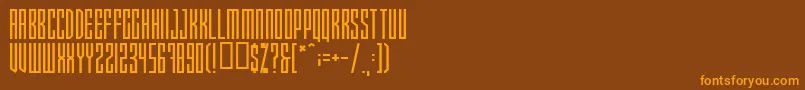 fuente X Rayted – Fuentes Naranjas Sobre Fondo Marrón