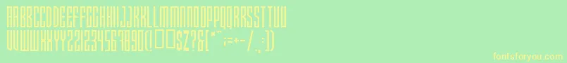 X Rayted Font – Yellow Fonts on Green Background