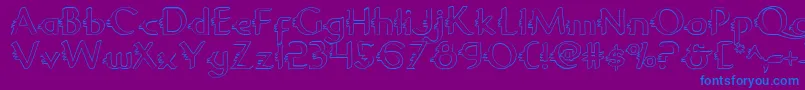 Gypsyroado Font – Blue Fonts on Purple Background