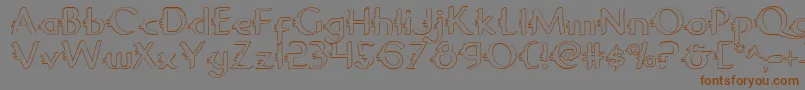 Gypsyroado Font – Brown Fonts on Gray Background