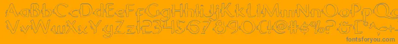 フォントGypsyroado – オレンジの背景に灰色の文字