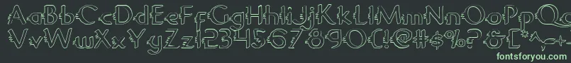 Gypsyroado Font – Green Fonts on Black Background