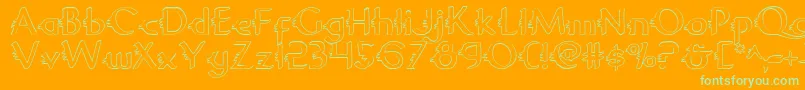 Gypsyroado Font – Green Fonts on Orange Background