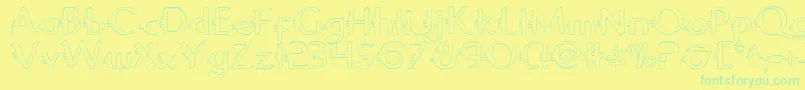 fuente Gypsyroado – Fuentes Verdes Sobre Fondo Amarillo