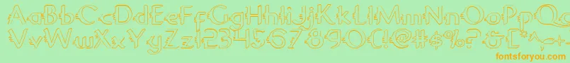 Gypsyroado Font – Orange Fonts on Green Background