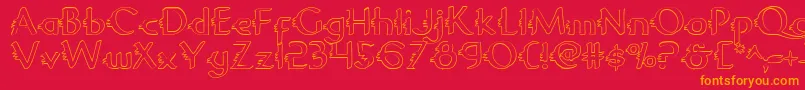 Gypsyroado Font – Orange Fonts on Red Background