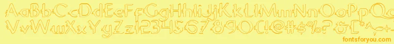 Gypsyroado Font – Orange Fonts on Yellow Background