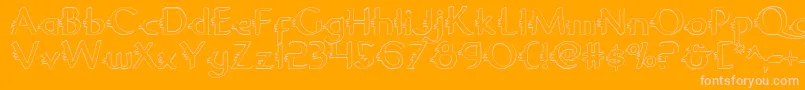Gypsyroado Font – Pink Fonts on Orange Background