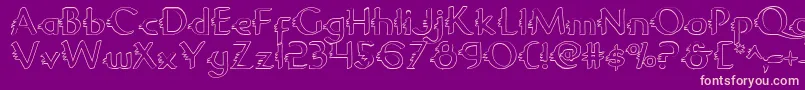 Gypsyroado Font – Pink Fonts on Purple Background