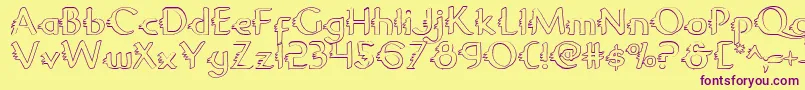 Gypsyroado Font – Purple Fonts on Yellow Background