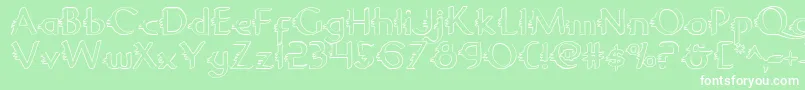 Gypsyroado Font – White Fonts on Green Background