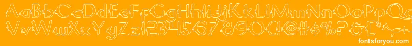 Gypsyroado Font – White Fonts on Orange Background