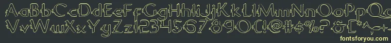 Gypsyroado Font – Yellow Fonts on Black Background