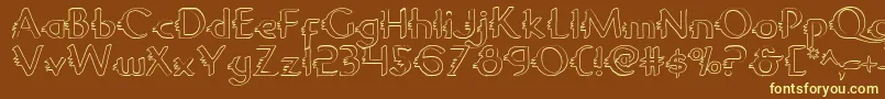 Gypsyroado Font – Yellow Fonts on Brown Background