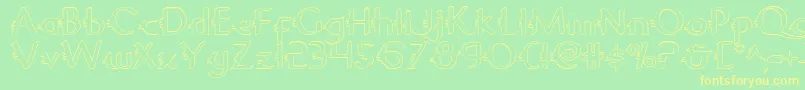 Gypsyroado Font – Yellow Fonts on Green Background