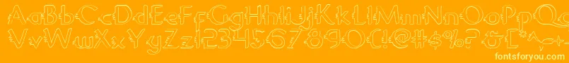 Gypsyroado Font – Yellow Fonts on Orange Background
