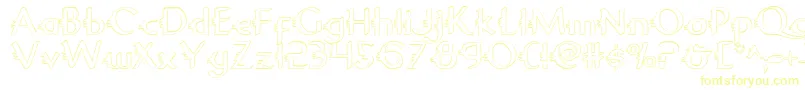 Gypsyroado Font – Yellow Fonts on White Background