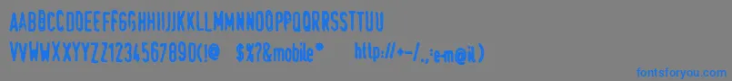 TraumaSw Font – Blue Fonts on Gray Background