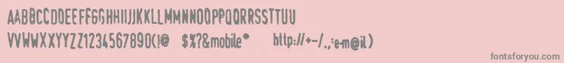 TraumaSw Font – Gray Fonts on Pink Background