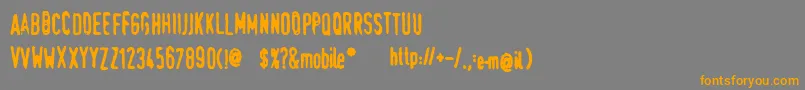 TraumaSw Font – Orange Fonts on Gray Background