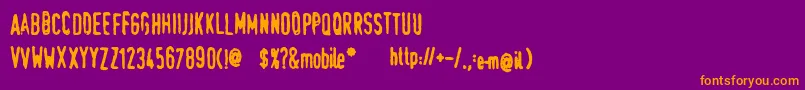 TraumaSw Font – Orange Fonts on Purple Background