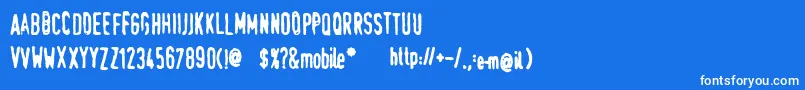 TraumaSw Font – White Fonts on Blue Background