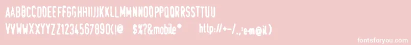 TraumaSw Font – White Fonts on Pink Background