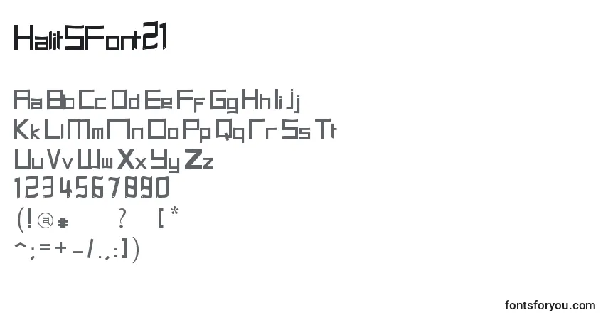 A fonte HalitSFont21 – alfabeto, números, caracteres especiais