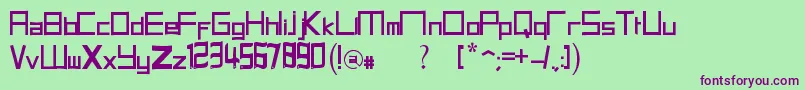 HalitSFont21 Font – Purple Fonts on Green Background