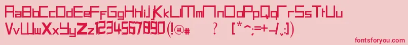 フォントHalitSFont21 – ピンクの背景に赤い文字