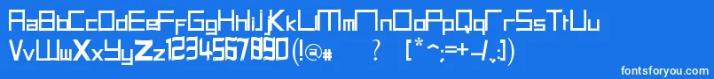 Шрифт HalitSFont21 – белые шрифты на синем фоне