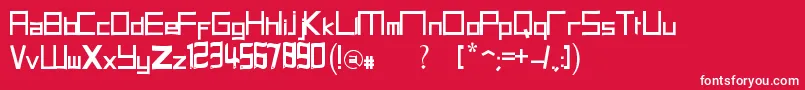 HalitSFont21 Font – White Fonts on Red Background