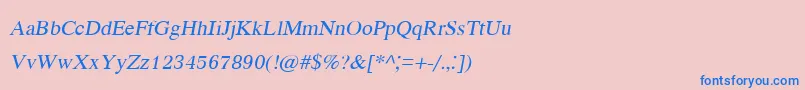 KodchiangupcItalic Font – Blue Fonts on Pink Background